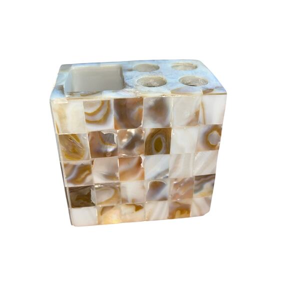 Capiz Mother of Pearl Toothbrush & toothpaste Holder Bed Bath & Beyond - Picture 3 of 11